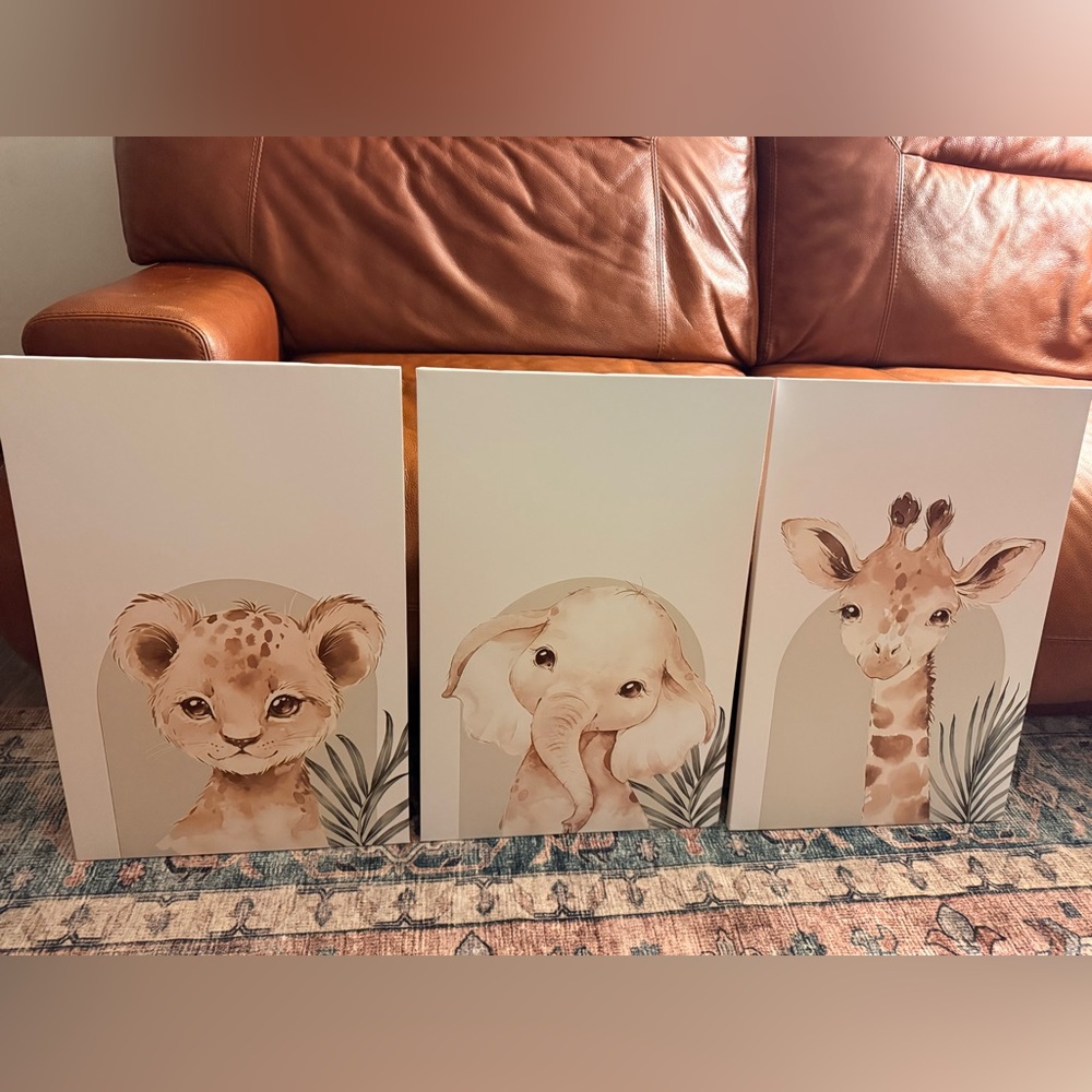 Adorable Animal Canvas Art Set